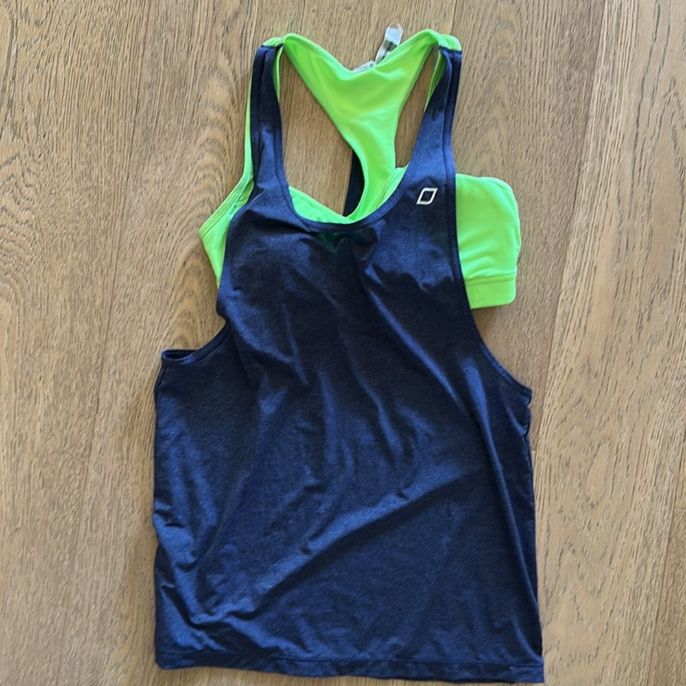 Lorna Jane Tank Bra combo. Lime green women’s small